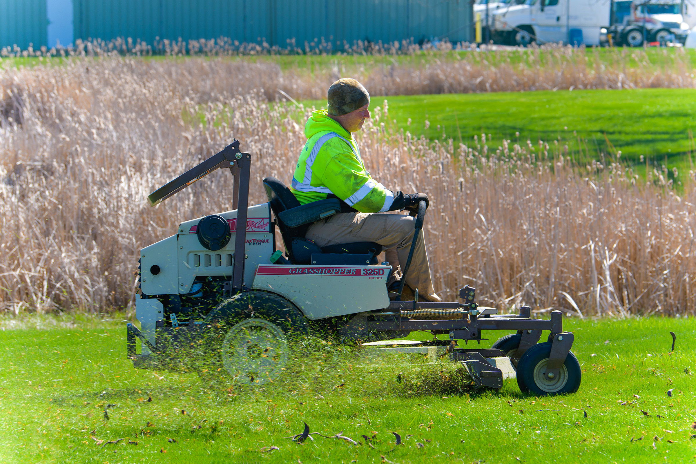 lawn mowing as a part of commercial property maintenance