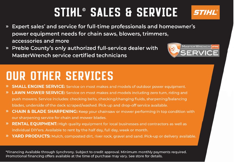 stihl sales service small engine lawn mower chain blade sharpening rental equipment yard products